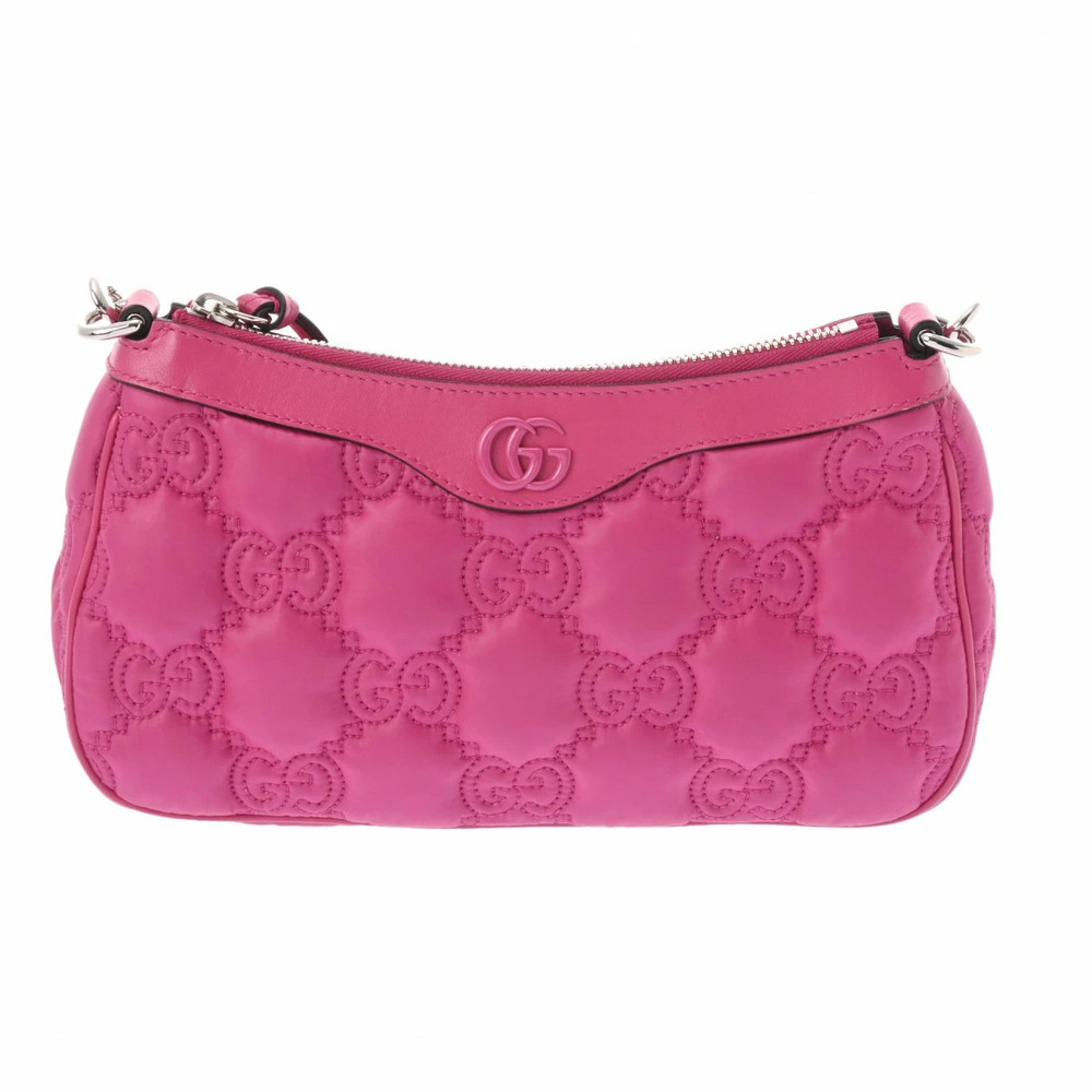 GUCCI GG Matelasse Handbag Pink Leather Shoulder Bag - Picture 1 of 9